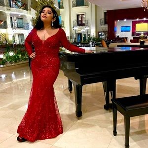 Elegant red dress